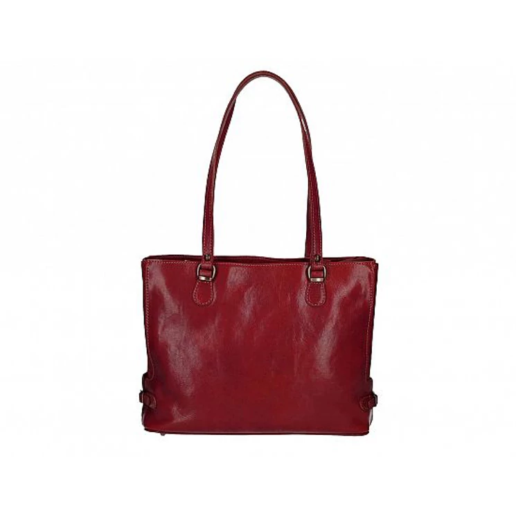 Valódi bőr női válltáska sötétpiros színben S7195 Red