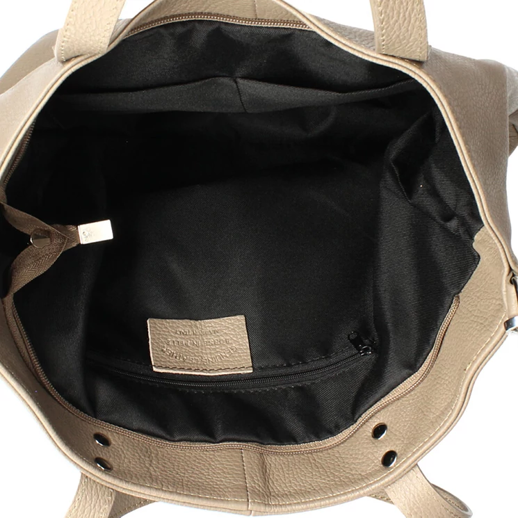 Valódi bőr női táska világosszürke színben S7190 PearlGrey