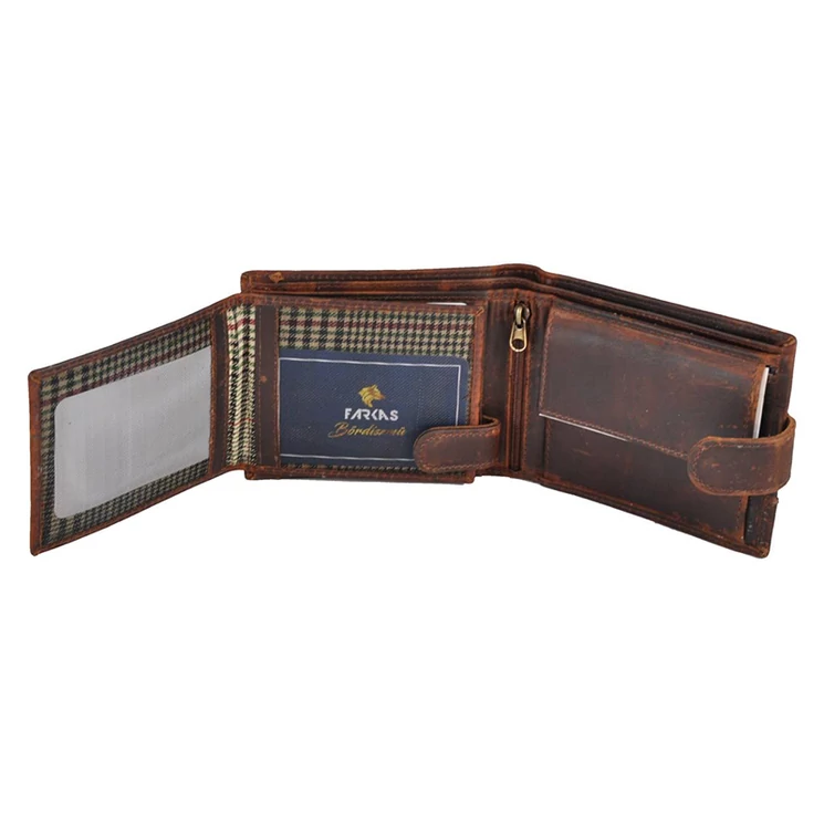 Férfi bőr pénztárca barna színben 10473 Brown