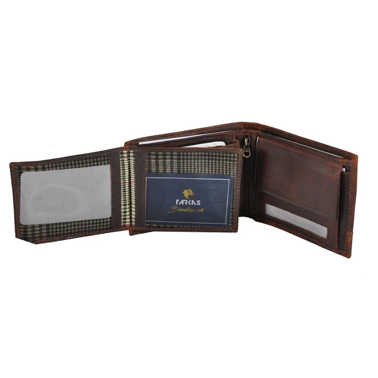 Férfi bőr pénztárca barna színben 10492 Brown