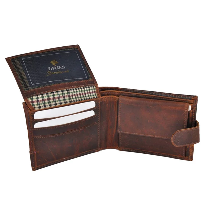 Férfi bőr pénztárca barna színben 10502 Brown