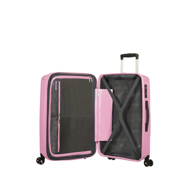 American Tourister Sunside Spinner bővíthető bőrönd 68 cm rózsaszín