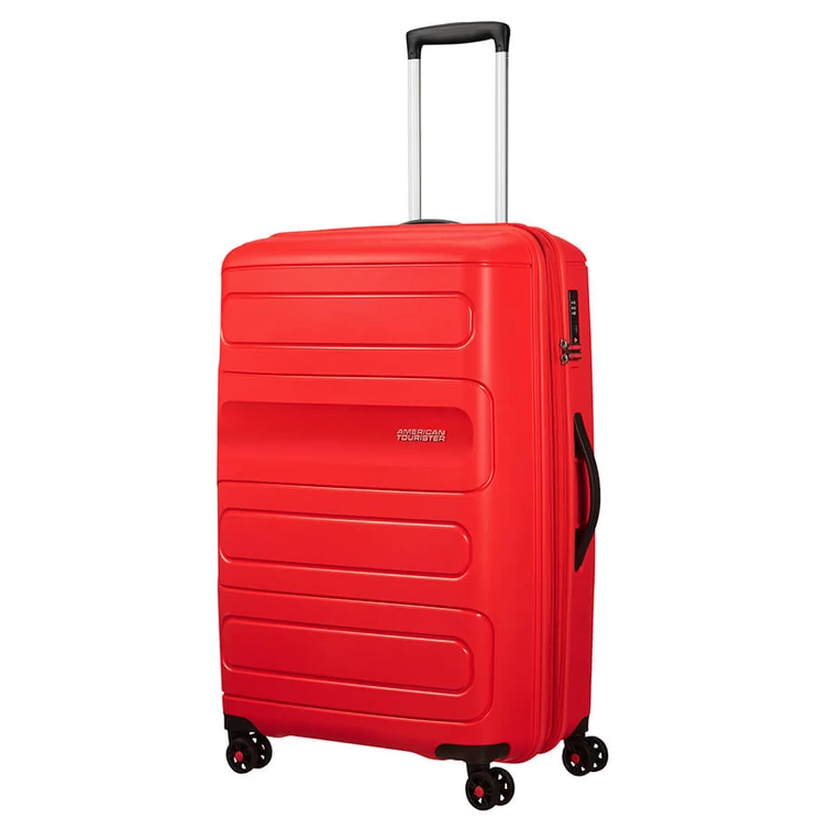 American Tourister Sunside Spinner bővíthető bőrönd 77 cm piros
