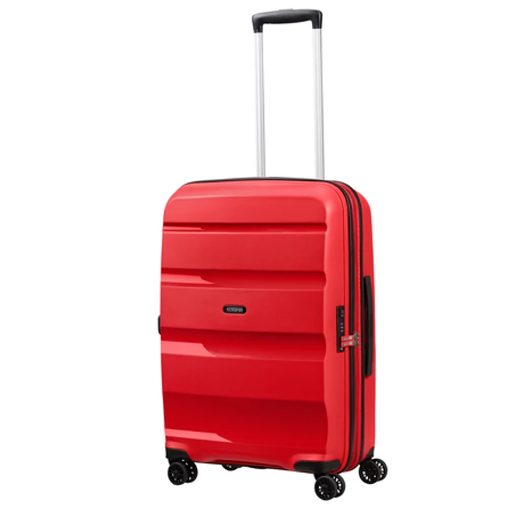 American Tourister Bon Air DLX Spinner Bővíthető Bőrönd 66cm MagmaRed