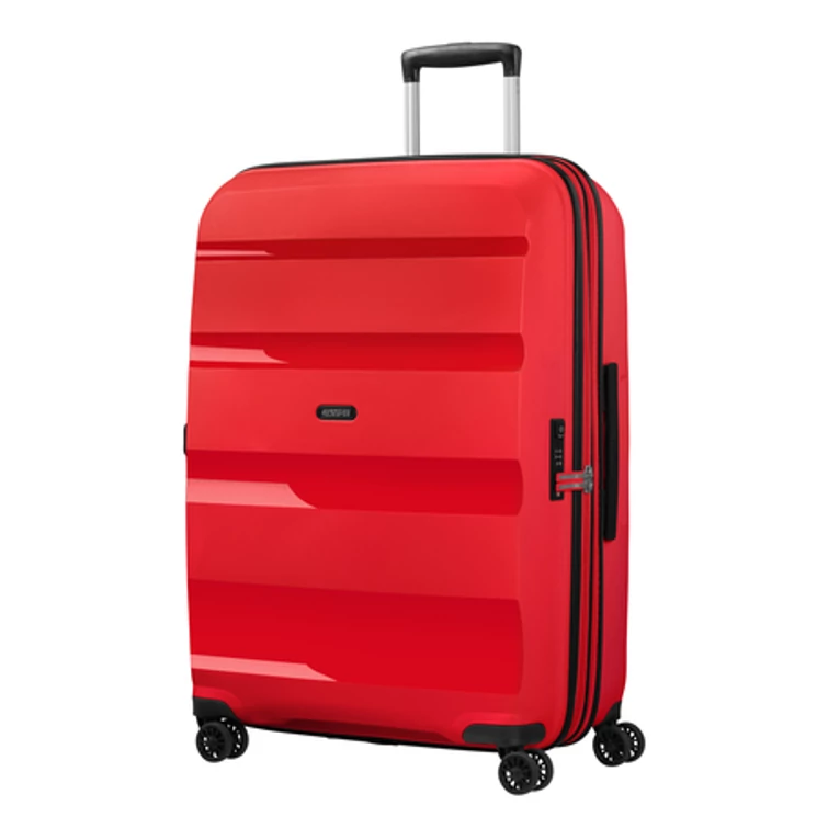 American Tourister Bon Air DLX Spinner Bővíthető Bőrönd 75cm MagmaRed