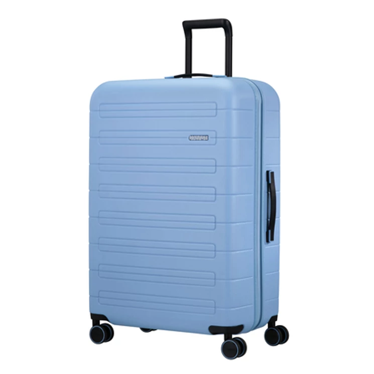 American Tourister Novastream bővíthető Spinner bőrönd 77 Világoskék 3 év garancia