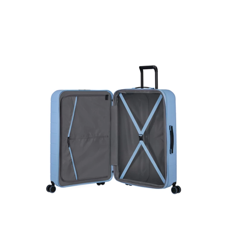 American Tourister Novastream bővíthető Spinner bőrönd 77 Világoskék 3 év garancia