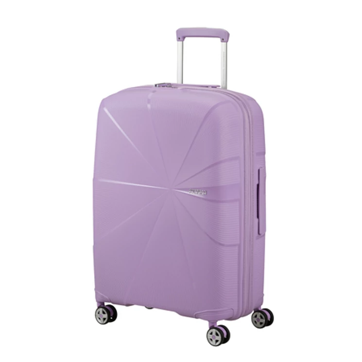 American Tourister Starvibe Spinner Bővíthető Bőrönd 67cm Lavender 3 év garancia