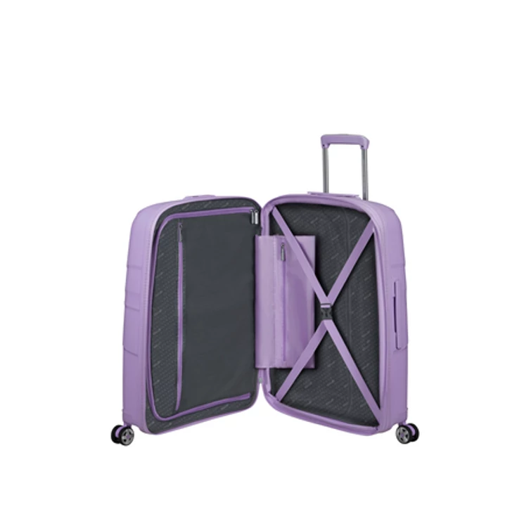 American Tourister Starvibe Spinner Bővíthető Bőrönd 67cm Lavender 3 év garancia