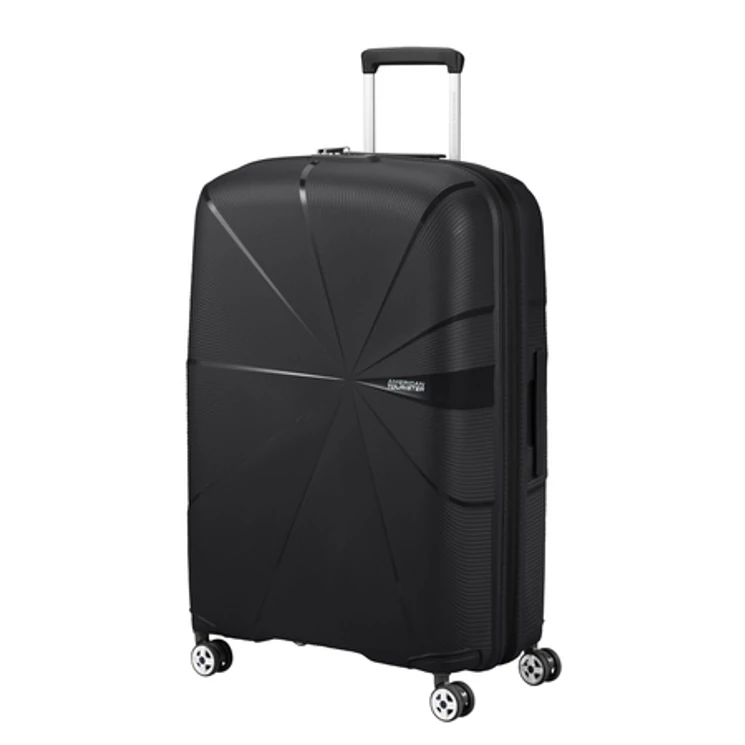 American Tourister Starvibe Spinner Bővíthető Bőrönd 77cm Black 3 év garancia