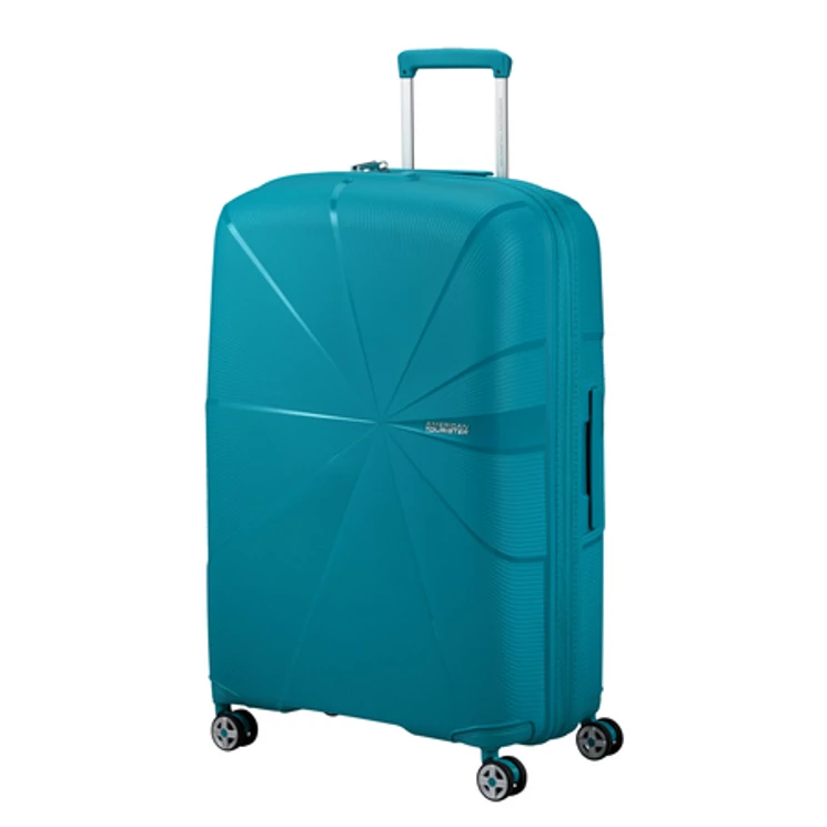 American Tourister Starvibe Spinner Bővíthető Bőrönd 77cm Világoskék 3 év garancia