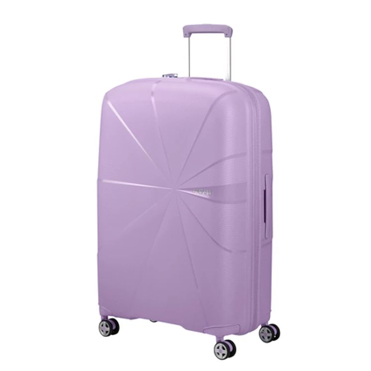 American Tourister Starvibe Spinner Bővíthető Bőrönd 77cm Lavender 3 év garancia