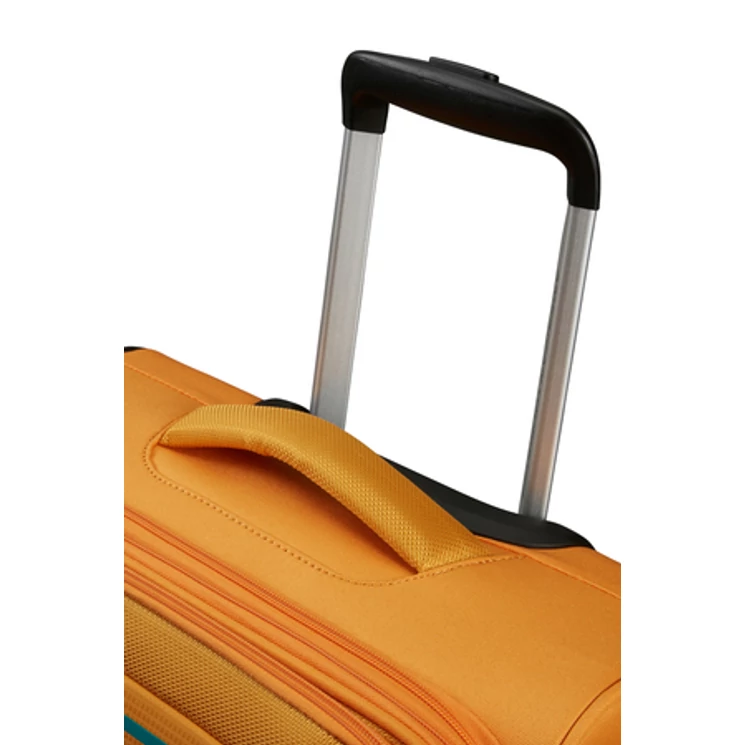 American Tourister Pulsonic Spinner Bővíthető Kabinbőrönd 55cm SunsetYellow