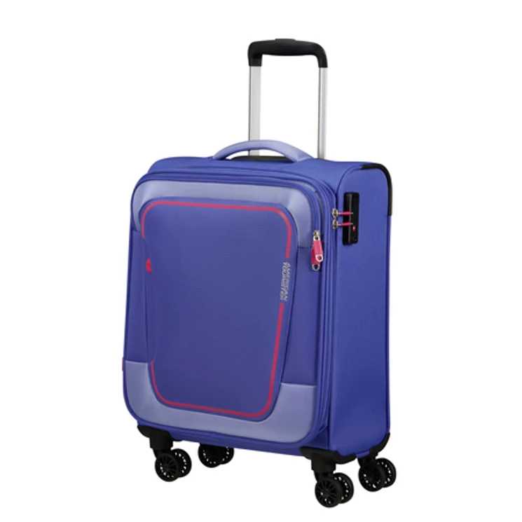 American Tourister Pulsonic Spinner Bővíthető Kabinbőrönd 55cm SoftLilac