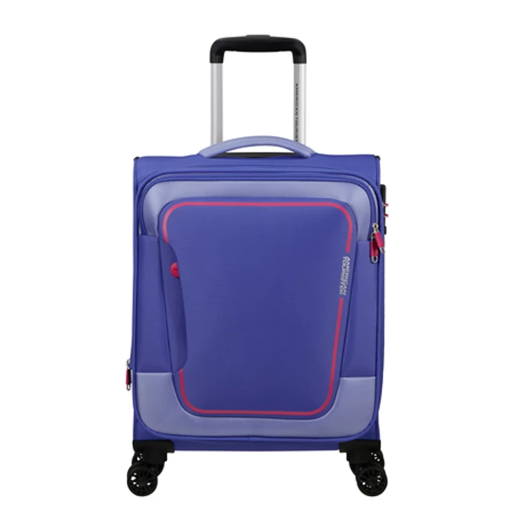 American Tourister Pulsonic Spinner Bővíthető Kabinbőrönd 55cm SoftLilac