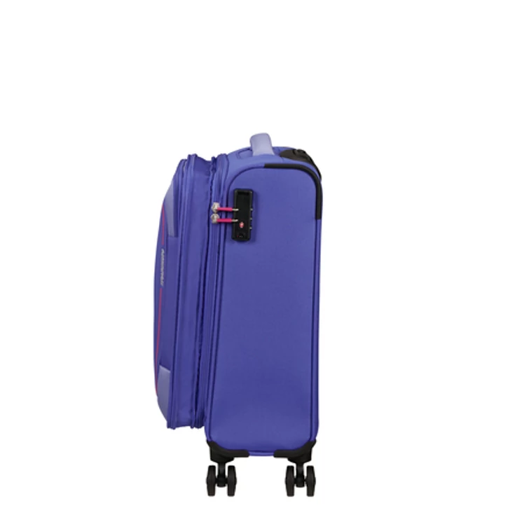 American Tourister Pulsonic Spinner Bővíthető Kabinbőrönd 55cm SoftLilac