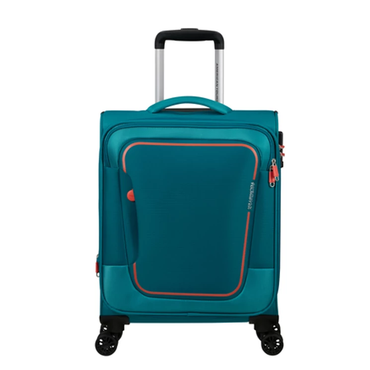 American Tourister Pulsonic Spinner Bővíthető Kabinbőrönd 55cm StoneTeal