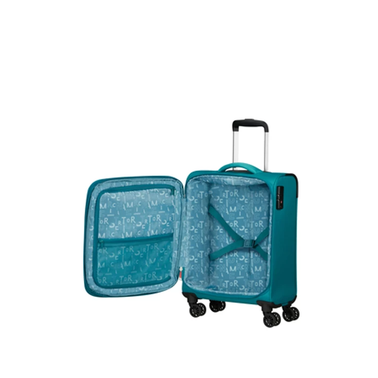 American Tourister Pulsonic Spinner Bővíthető Kabinbőrönd 55cm StoneTeal