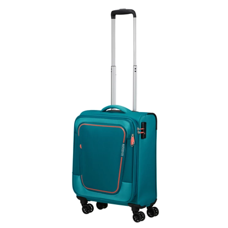 American Tourister Pulsonic Spinner Bővíthető Kabinbőrönd 55cm StoneTeal