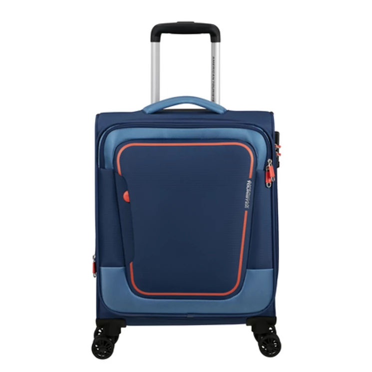 American Tourister Pulsonic Spinner Bővíthető Kabinbőrönd 55cm CombatNavy