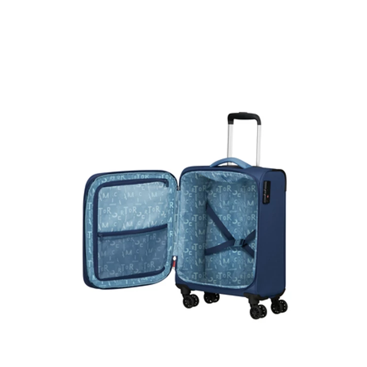 American Tourister Pulsonic Spinner Bővíthető Kabinbőrönd 55cm CombatNavy