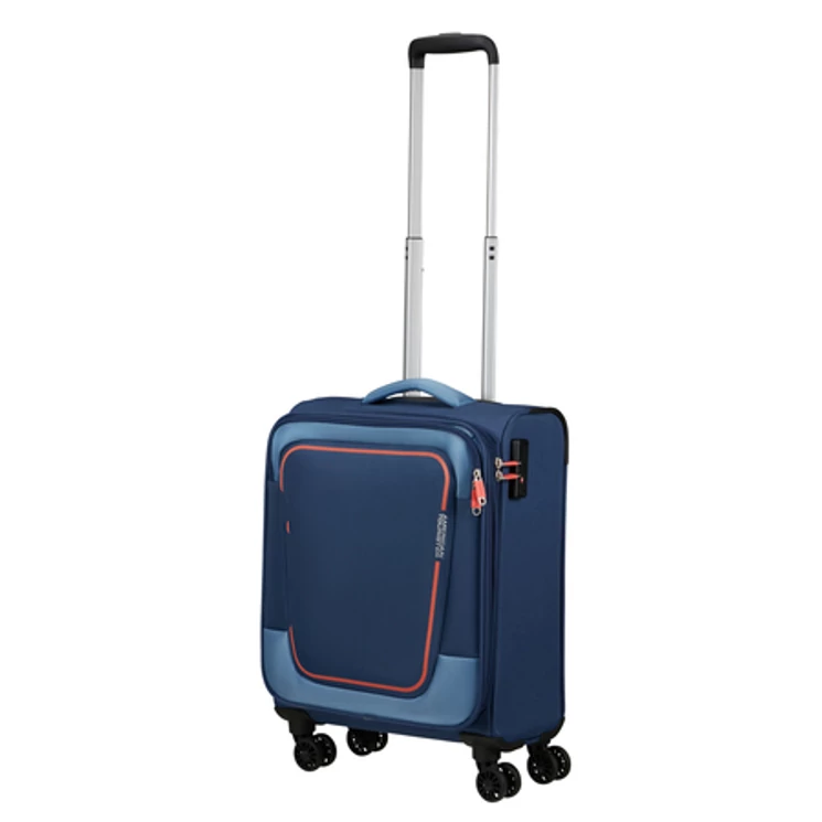 American Tourister Pulsonic Spinner Bővíthető Kabinbőrönd 55cm CombatNavy