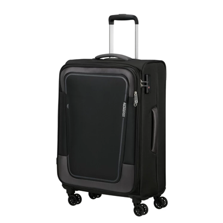 American Tourister Pulsonic Spinner Bőrönd 68cm AsphaltBlack