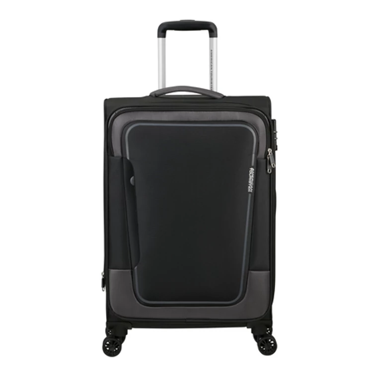 American Tourister Pulsonic Spinner Bőrönd 68cm AsphaltBlack