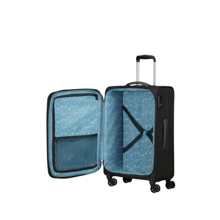 American Tourister Pulsonic Spinner Bőrönd 68cm AsphaltBlack