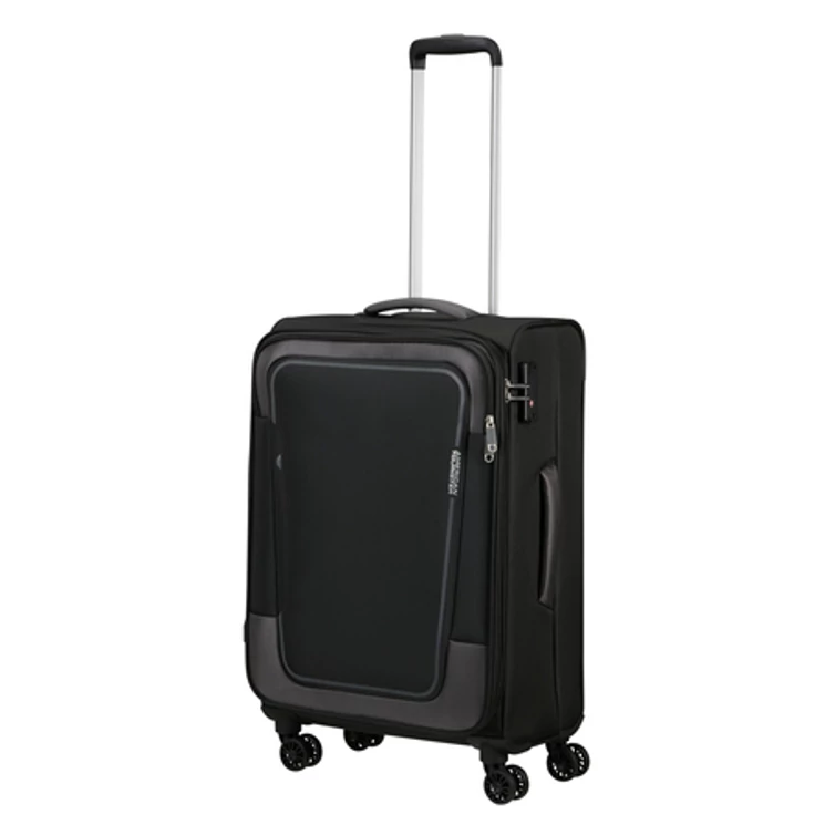 American Tourister Pulsonic Spinner Bőrönd 68cm AsphaltBlack
