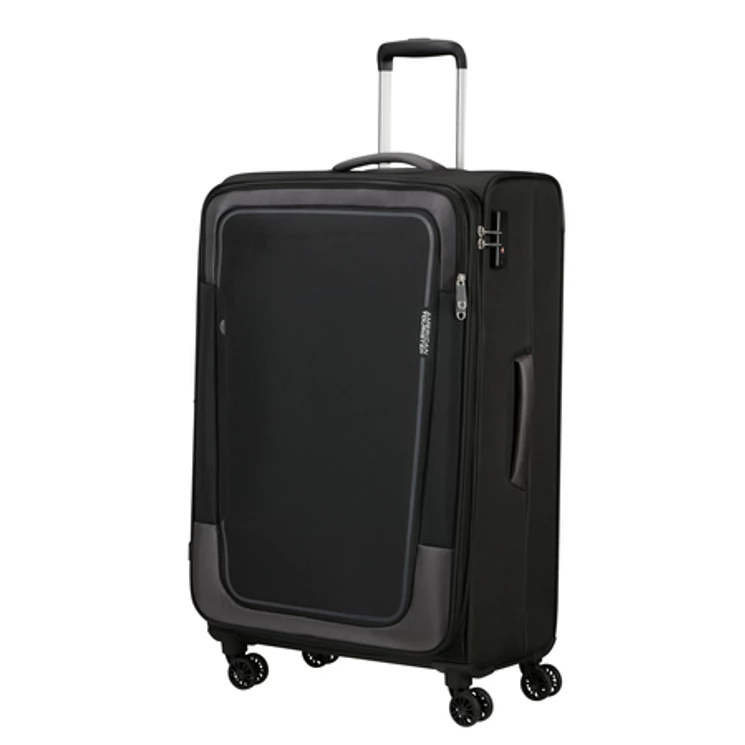 American Tourister Pulsonic Spinner Bőrönd 81cm AsphaltBlack