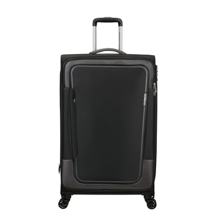 American Tourister Pulsonic Spinner Bőrönd 81cm AsphaltBlack