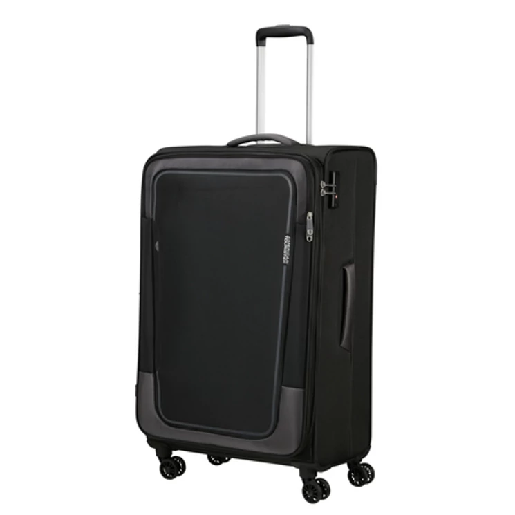 American Tourister Pulsonic Spinner Bőrönd 81cm AsphaltBlack