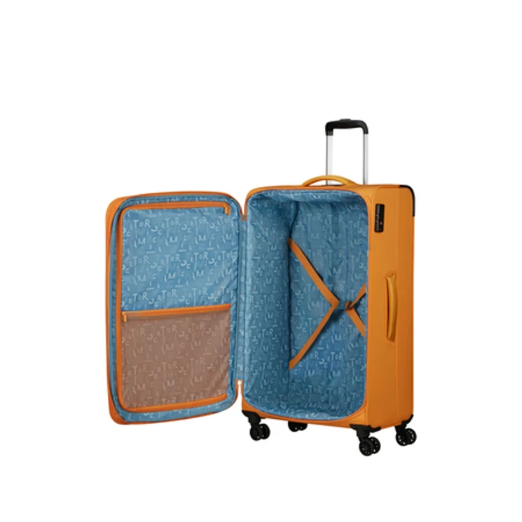 American Tourister Pulsonic Spinner Bőrönd 81cm SunsetYellow