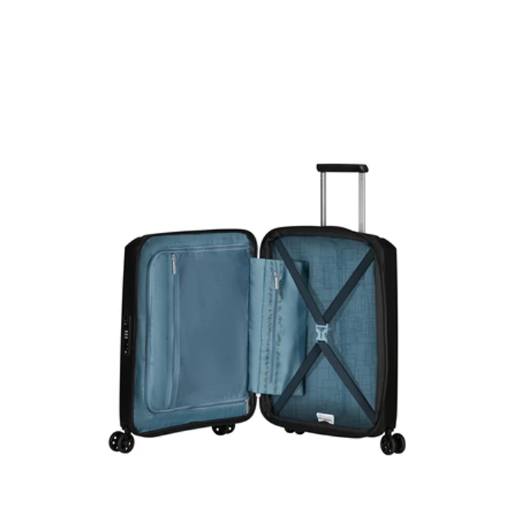 American Tourister Aerostep Spinner Kabinbőrönd 55cm Black 3 év garancia