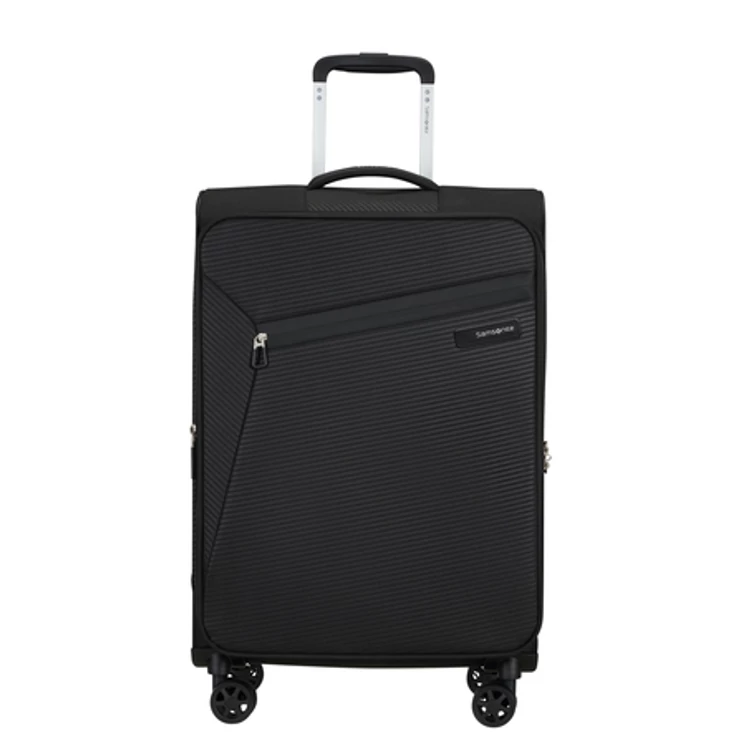 Litebeam Spinner Bővíthető bőrőnd 66 cm 5 év garancia Fekete