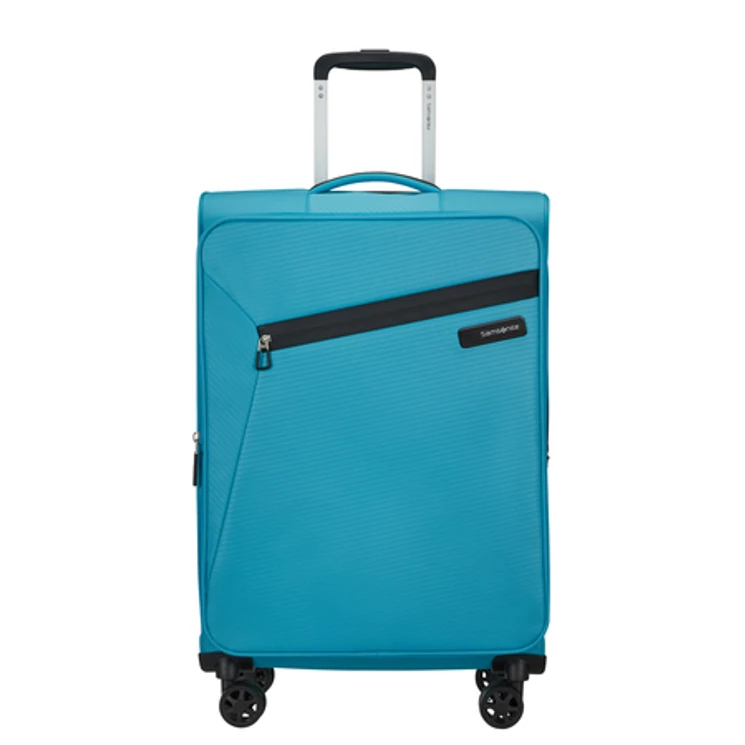 Litebeam Spinner Bővíthető bőrőnd 66 cm 5 év garancia Világoskék