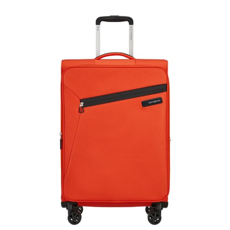 Litebeam Spinner Bővíthető bőrőnd 66 cm 5 év garancia Narancs