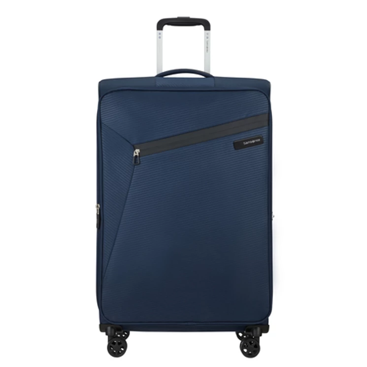 Litebeam Spinner Bővíthető bőrőnd 77 cm 5 év garancia Sötétkék