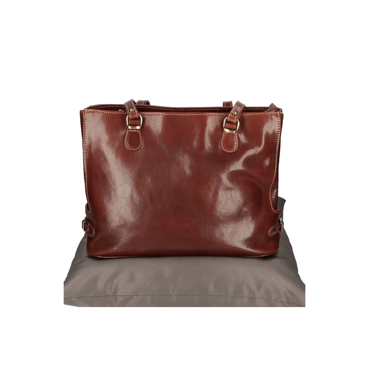 Valódi bőr női válltáska sötétbarna színben S7195 DarkBrown