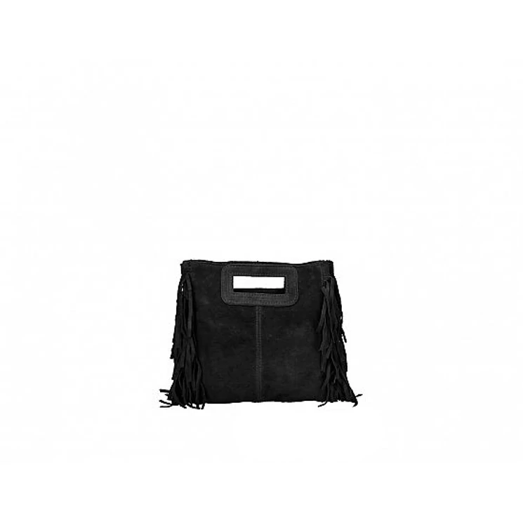 Valódi bőr női válltáska fekete színben TR252 Black