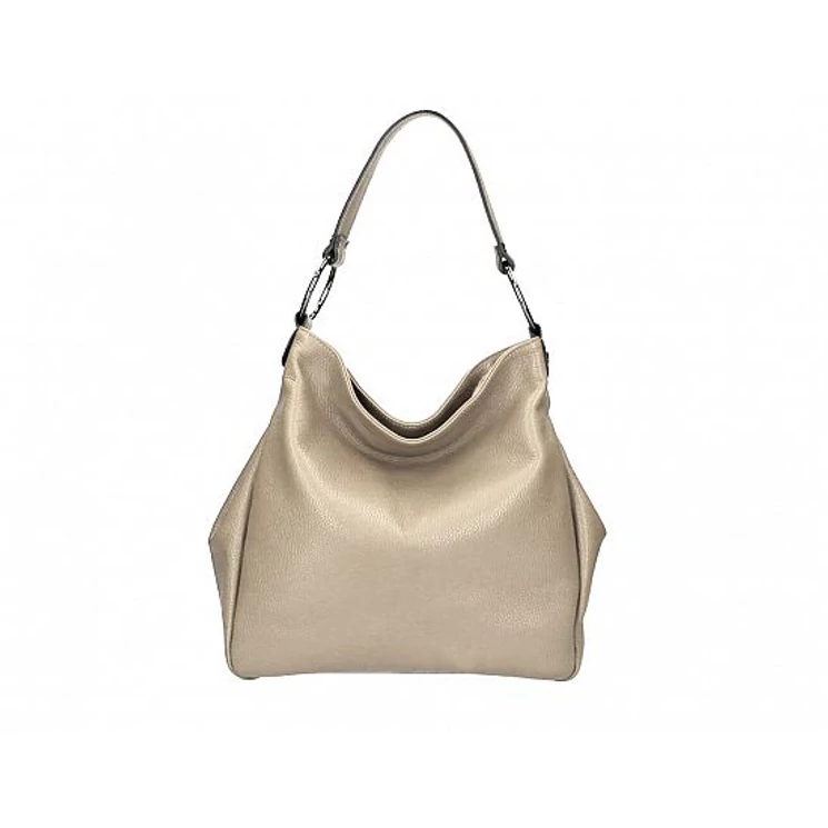 Valódi bőr női válltáska taupe színben S7192 Taupe