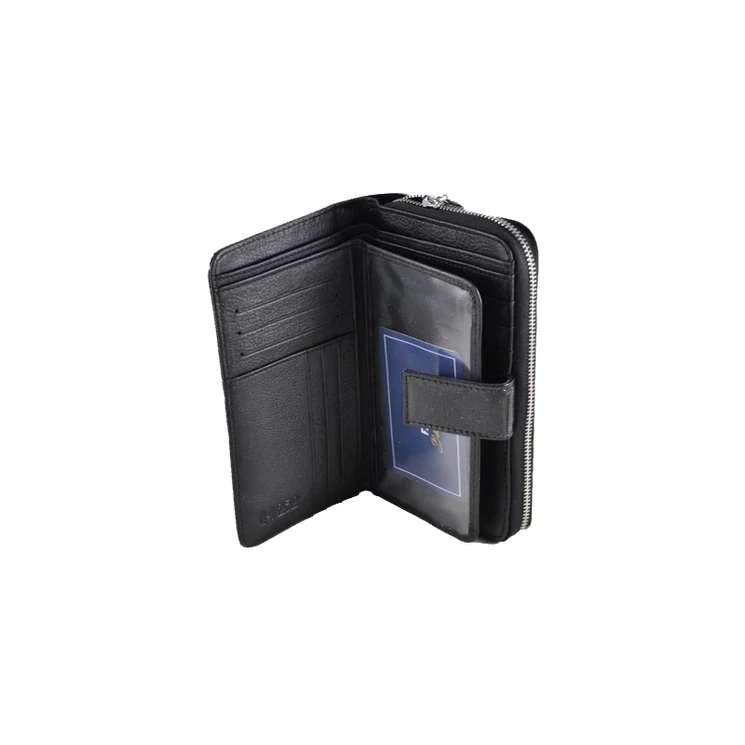 Lakk női bőr pénztárca fekete színben 4317 Black