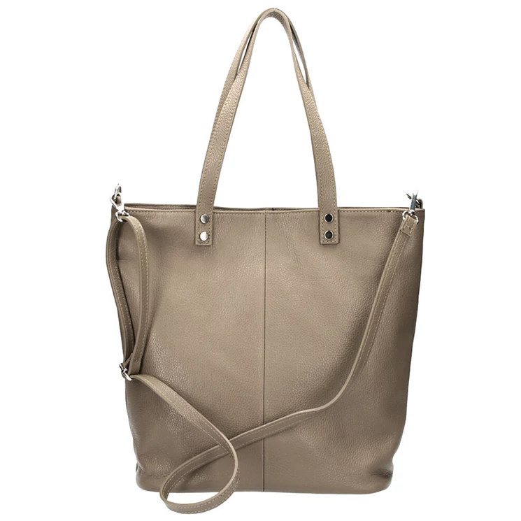 Valódi bőr női táska világosszürke színben S7190 PearlGrey