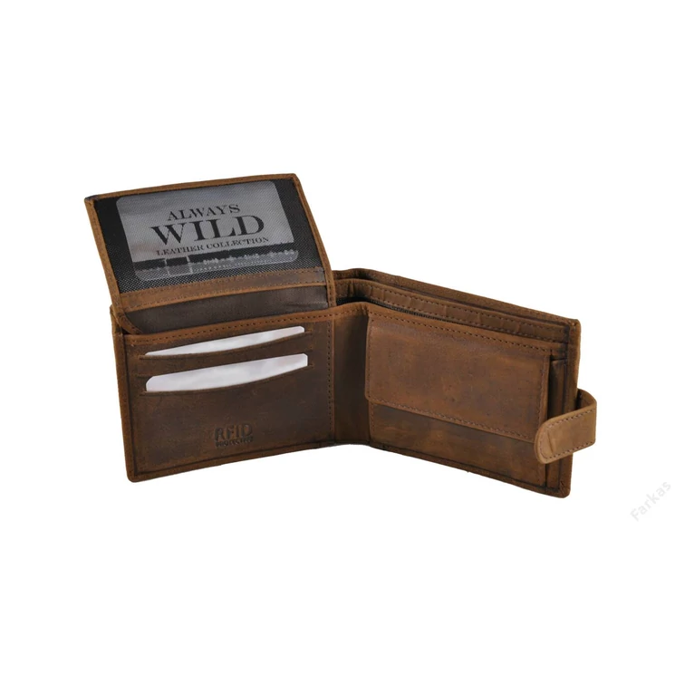 Always Wild férfi bőr pénztárca barna színben 23500