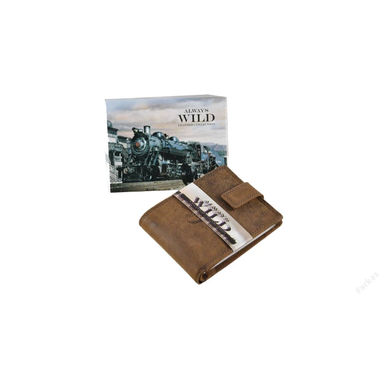 Always Wild férfi bőr pénztárca barna színben 23501