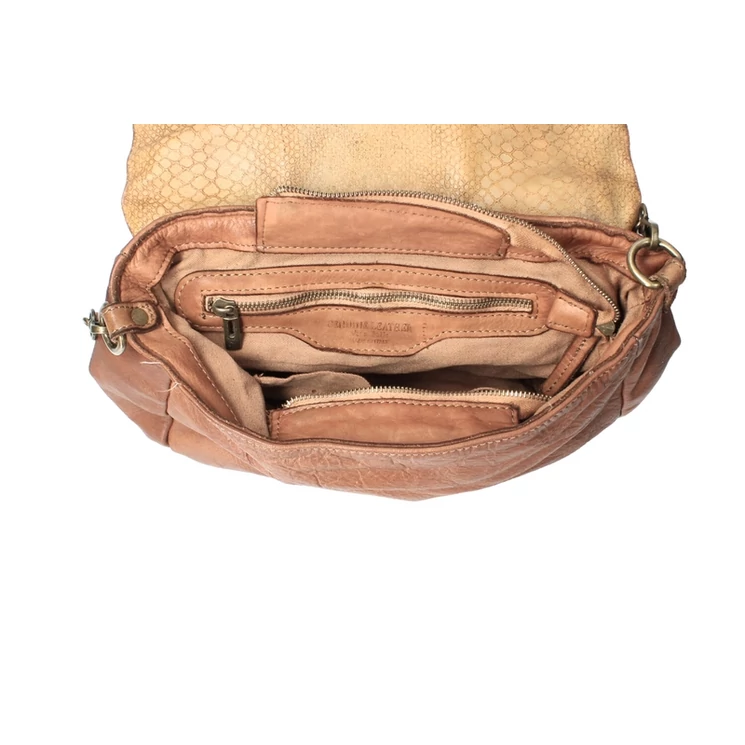 Valódi bőr női láncos táska fekete színben S7215 Black