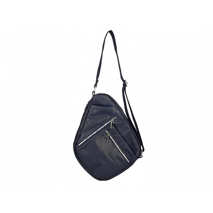 Valódi bőr férfi testtáska sötétkék színben TR212 Blue