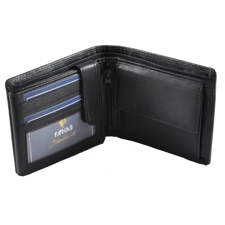 Férfi bőr pénztárca barna színben RFID védelemmel 28 Brown