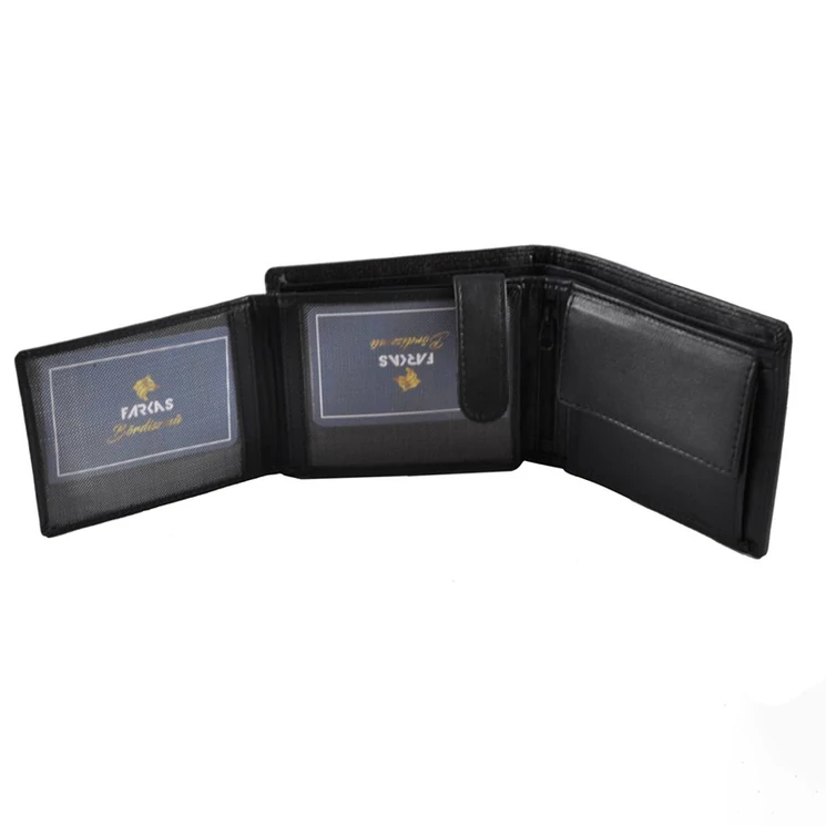 Férfi bőr pénztárca barna színben RFID védelemmel 28 Brown